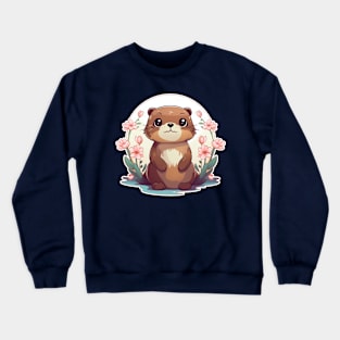 Otter is sitting Crewneck Sweatshirt